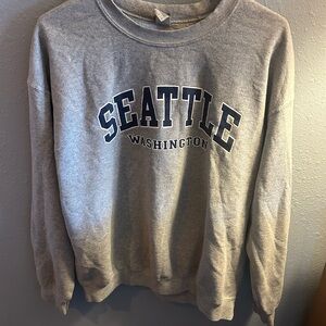 Gray Seattle Washington Men's Sweater